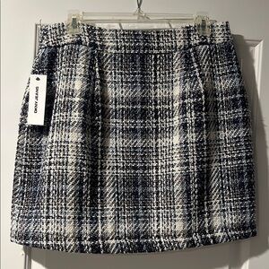 NWT DKNY Denim Boucle Mini Skirt Size 14